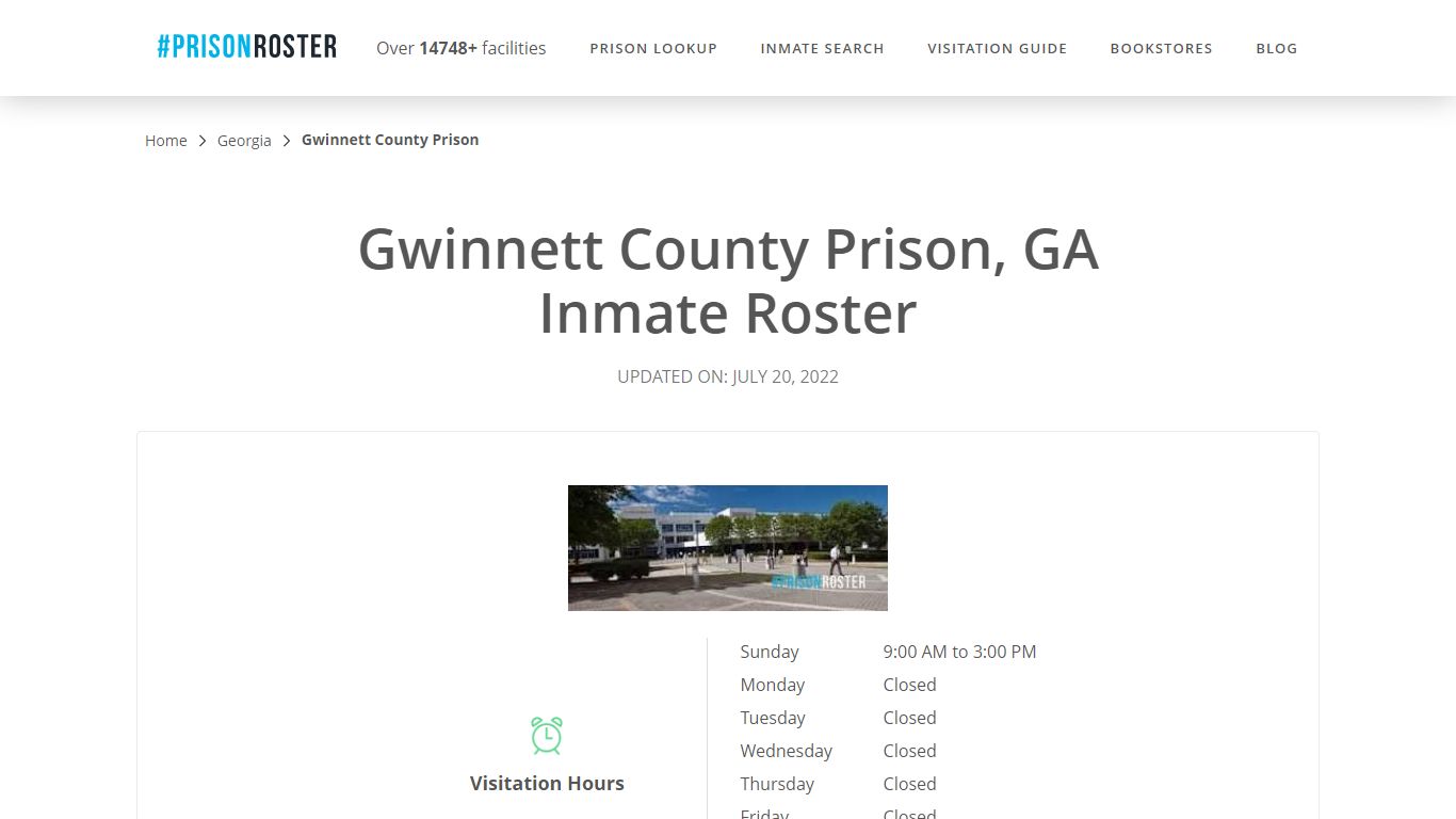 Gwinnett County Prison, GA Inmate Roster