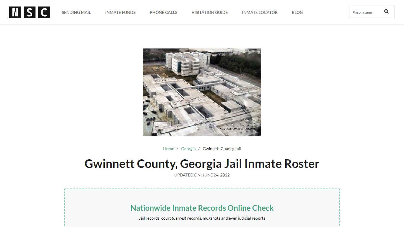 Gwinnett County, Georgia Jail Inmate List